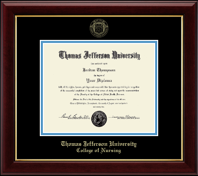 Thomas Jefferson University diploma frame - Gold Embossed Diploma Frame in Gallery