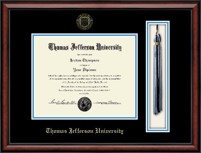 Thomas Jefferson University diploma frame - Tassel & Cord Diploma Frame in Southport
