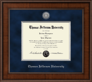 Thomas Jefferson University diploma frame - Presidential Silver Engraved Diploma Frame in Madison