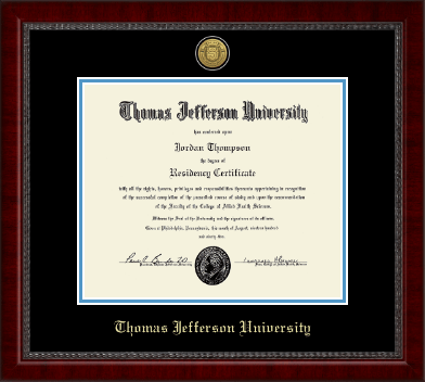 Thomas Jefferson University certificate frame - Gold Engraved Medallion Certificate Frame in Sutton