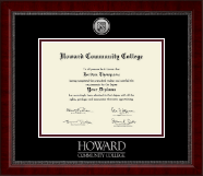 Howard CC diploma frame - Silver Engraved Medallion Diploma Frame in Sutton