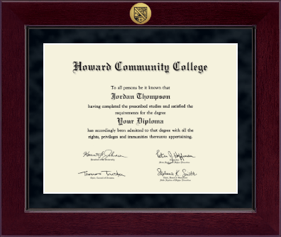 Howard CC diploma frame - Millennium Diploma Frame in Cordova