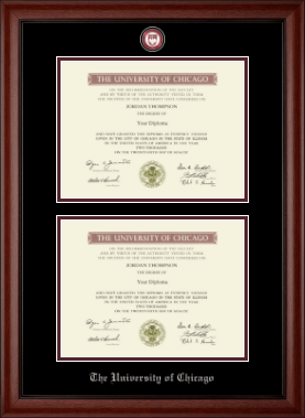 University of Chicago diploma frame - Masterpiece Medallion Double Diploma Frame in Cambridge