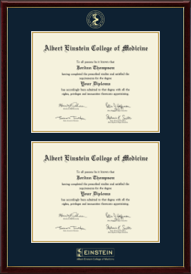Albert Einstein College of Medicine diploma frame - Double Diploma Frame in Galleria