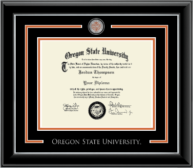 Oregon State University diploma frame - Showcase Diploma Frame in Onyx Silver