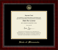 State of Minnesota certificate frame - Gold Embossed Certificate Frame in Sutton