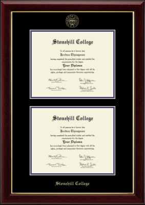 Stonehill College diploma frame - Double Diploma Frame in Gallery