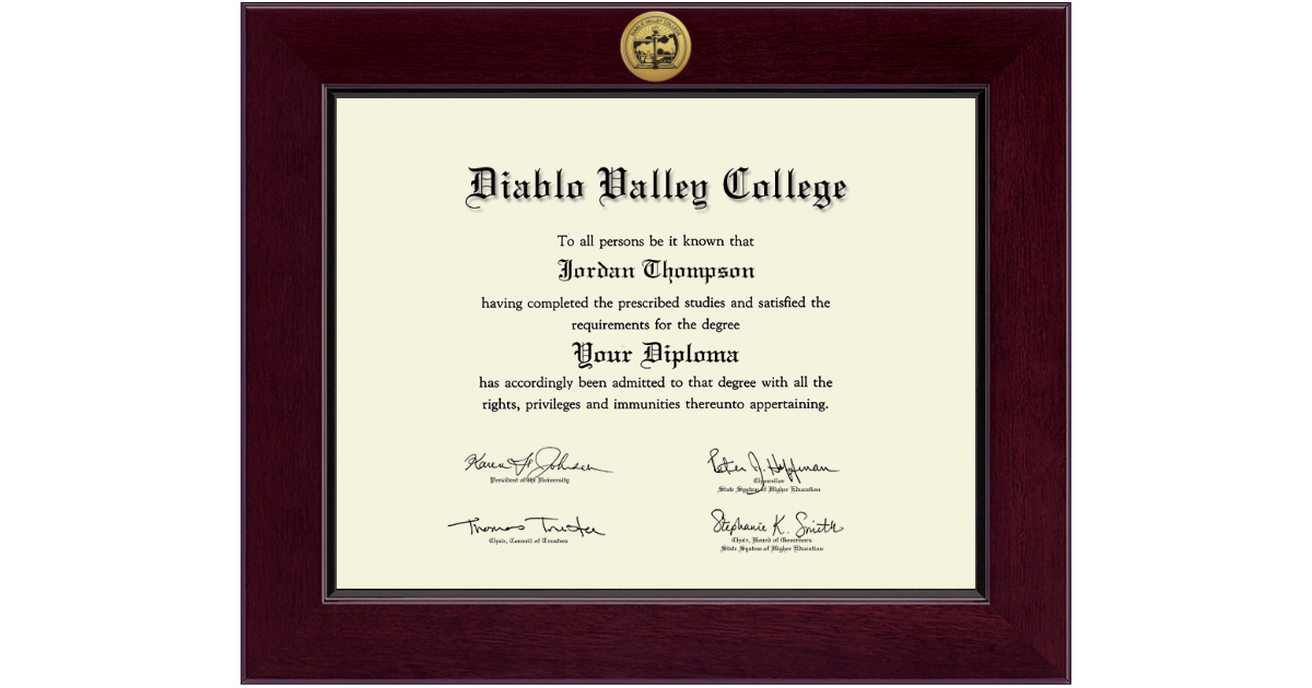 Century Gold Engraved Diploma Frame in Cordova Diablo Valley