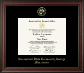 Connecticut State Community College Manchester diploma frame - Gold Embossed Diploma Frame in Studio