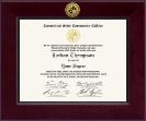 Connecticut State Community College Manchester diploma frame - Century Gold Engraved Diploma Frame in Cordova