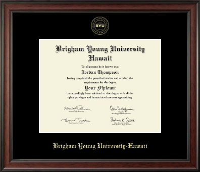 Brigham Young University Hawaii diploma frame - Gold Embossed Diploma Frame in Studio