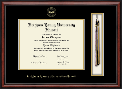 Brigham Young University Hawaii diploma frame - Tassel & Cord Diploma Frame in Southport
