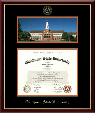Oklahoma State University diploma frame - Campus Scene Diploma Frame in Galleria