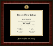 Judson Bible College diploma frame - Gold Engraved Medallion Diploma Frame in Murano