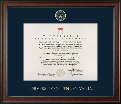 University of Pennsylvania certificate frame - Gold Embossed Certificate Frame in Studio