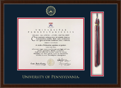 University of Pennsylvania diploma frame - Tassel & Cord Certificate Frame in Delta