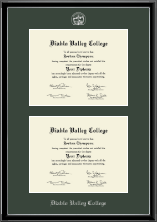 Diablo Valley College diploma frame - Double Diploma Frame in Onexa Silver
