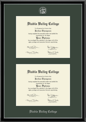 Diablo Valley College diploma frame - Double Diploma Frame in Onexa Silver
