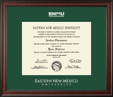 Eastern New Mexico University diploma frame - Silver Embossed Diploma Frame in Studio