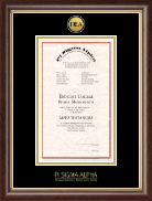 Pi Sigma Alpha Honor Society certificate frame - Gold Engraved Medallion Certificate Frame in Hampshire