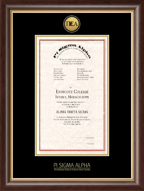 Pi Sigma Alpha Honor Society certificate frame - Gold Engraved Medallion Certificate Frame in Hampshire