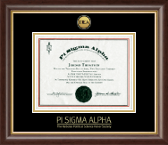 Pi Sigma Alpha Honor Society certificate frame - Gold Engraved Medallion Certificate Frame in Hampshire