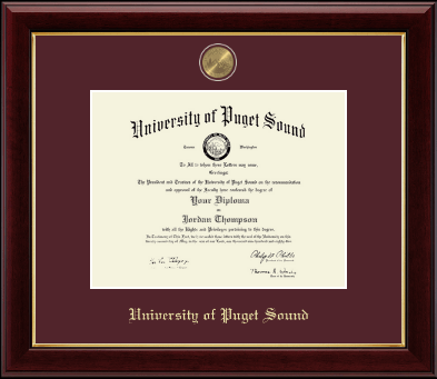 University of Puget Sound diploma frame - Masterpiece Medallion Diploma Frame in Gallery