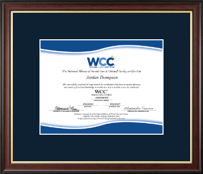 National Alliance of Wound Care and Ostomy certificate frame - Certificate Frame in Studio Gold