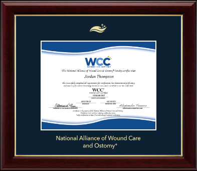 National Alliance of Wound Care and Ostomy certificate frame - Gold Embossed Certificate Frame in Gallery