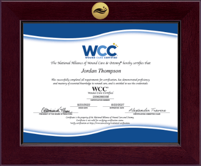 National Alliance of Wound Care and Ostomy certificate frame - Century Certificate Frame in Cordova