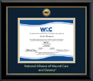 National Alliance of Wound Care and Ostomy certificate frame - Gold Engraved Medallion Certificate Frame in Onyx Gold