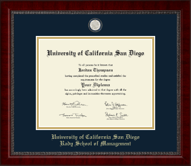 University of California San Diego diploma frame - Masterpiece Medallion Diploma Frame in Sutton