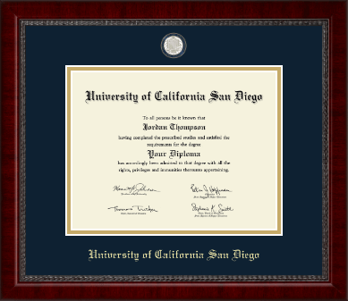University of California San Diego diploma frame - Masterpiece Medallion Diploma Frame in Sutton
