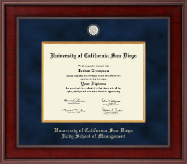 University of California San Diego diploma frame - Presidential Masterpiece Diploma Frame in Jefferson