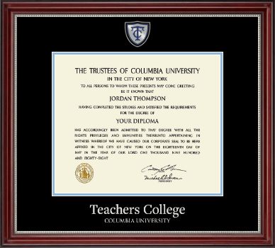 Columbia University diploma frame - Pewter Masterpiece Medallion Diploma Frame in Kensington Silver