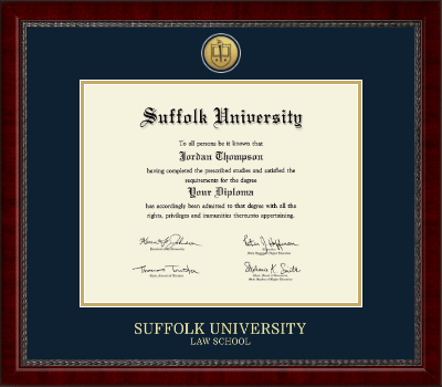 Suffolk University diploma frame - Gold Engraved Medallion Diploma Frame in Sutton