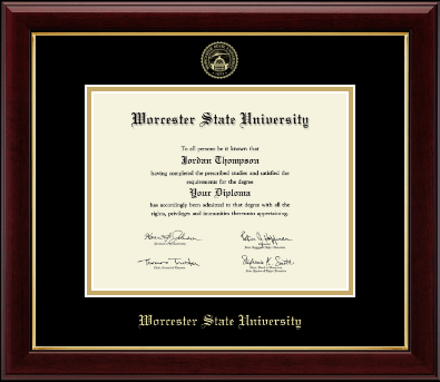 Worcester State University diploma frame - Gold Embossed Diploma Frame in Gallery