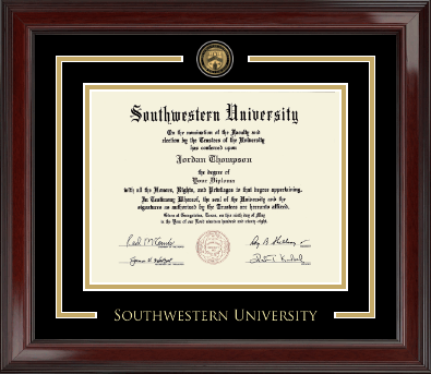 Southwestern University diploma frame - Showcase Diploma Frame in Encore