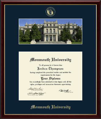 Monmouth University diploma frame - Campus Scene Diploma Frame in Galleria