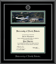 University of North Dakota diploma frame - Campus Scene Diploma Frame in Onyx Silver