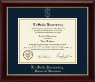 La Salle University diploma frame - Gold Embossed Diploma Frame in Gallery