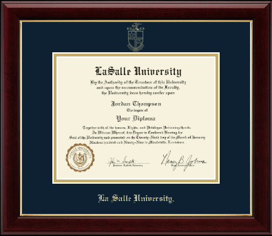 La Salle University diploma frame - Gold Embossed Diploma Frame in Gallery