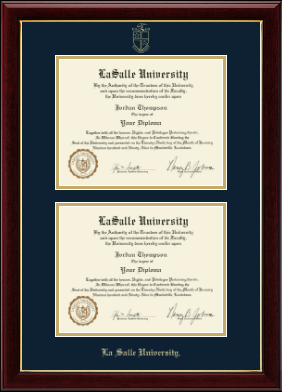 La Salle University diploma frame - Double Diploma Frame in Gallery