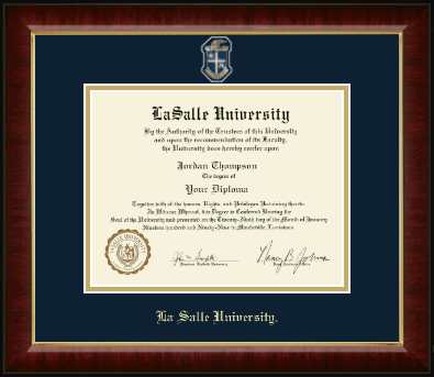 La Salle University diploma frame - Masterpiece Medallion Diploma Frame in Murano