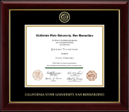 California State University San Bernardino diploma frame - Gold Embossed Diploma Frame in Gallery