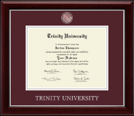 Trinity University diploma frame - Masterpiece Medallion Diploma Frame in Gallery Silver