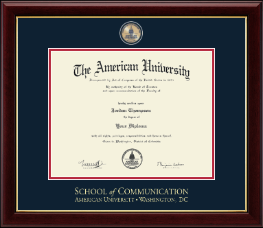 American University diploma frame - Masterpiece Medallion Diploma Frame in Gallery