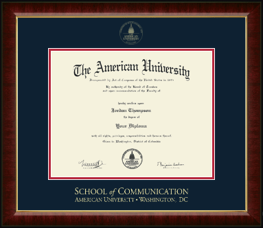 American University diploma frame - Gold Embossed Diploma Frame in Murano