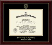 University of Wyoming diploma frame - Gold Embossed Diploma Frame in Gallery
