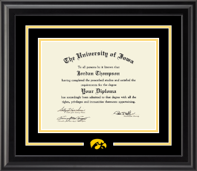 The University of Iowa diploma frame - Dimensions Diploma Frame in Midnight